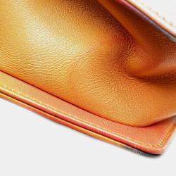 Pre Owned Chanel Boy Chanel Coco Mark Chain Shoulder Bag Handbag Pink Multicolor Lambskin