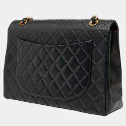 مملوكة مسبقًا Chanel Coco Mark Deca Matelasse 34 Crossbody Chain Shoulder Bag In Black Leather