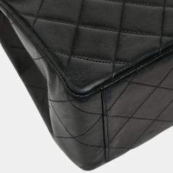 مملوكة مسبقًا Chanel Coco Mark Deca Matelasse 34 Crossbody Chain Shoulder Bag In Black Leather