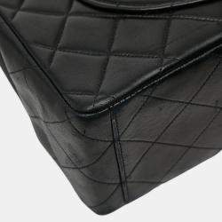 مملوكة مسبقًا Chanel Coco Mark Deca Matelasse 34 Crossbody Chain Shoulder Bag In Black Leather