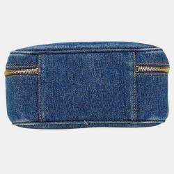 مملوكة مسبقًا Chanel Coco Mark Vanity Bag Shoulder 2-Way Indigo Blue Denim