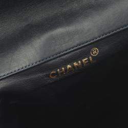 Pre Owned Chanel Matelasse Backpack Lambskin (Sheepskin) Black