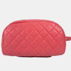 مملوكة مسبقًا Chanel Cc Coco Mark Matelasse Quilted Backpack In Lambskin Pink