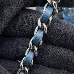 مملوكة مسبقًا Chanel Chain Shoulder Bag Coco Cuba Sequin Leather Navy Blue,