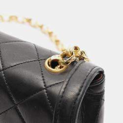 Pre Owned حقيبة شانيل ماتيلاسيه كتف جلد الغنم أسود