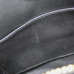 Pre Owned Chanel Black Lambskin Leather Shoulder Bag