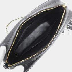 Pre Owned Chanel Black Lambskin Leather Shoulder Bag