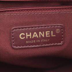 Pre Owned Chanel Matelasse Top Handle Shoulder Bag In Lambskin Leather Navy Blue