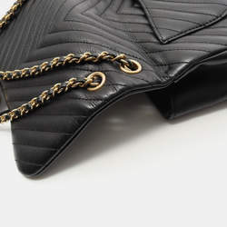 مملوكة مسبقًا Chanel V-Stitch Shoulder Bag In Lambskin Leather Black