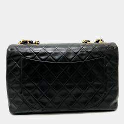 مملوكة مسبقًا Chanel Double Chain Deca Matelasse 34 2-Way Bag Shoulder Leather Black