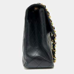 مملوكة مسب قًا Chanel Double Chain Deca Matelasse 34 2-Way Bag Shoulder Leather Black
