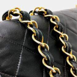 مملوكة مسبقًا Chanel Double Chain Deca Matelasse 34 2-Way Bag Shoulder Leather Black