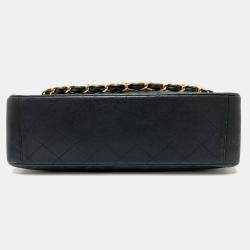 مملوكة مسبقًا Chanel Double Chain Deca Matelasse 34 2-Way Bag Shoulder Leather Black
