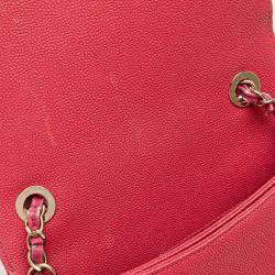 Pre Owned حقيبة شانيل ماتيلسي سي سي لوجو حقيبة يد/كتف باللون الوردي من جلد الكافيار