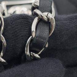 Pre Owned Chanel Chain Shoulder Bag Matelasse Coco Mark Sport Line Single Flap Porcelain Canvas Black