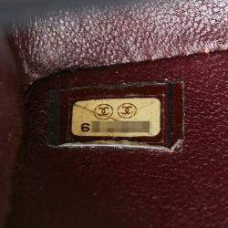 Pre Owned Chanel Mini Matelasse Coco Mark Chain Shoulder Bag In Black Lambskin