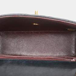 Pre Owned Chanel Mini Matelasse Coco Mark Chain Shoulder Bag In Black Lambskin