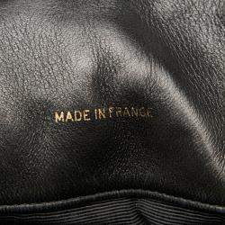 مملوكة مسبقًا حقيبة كتف بسلسلة شانيل ماتلاسيه جيب برباط جلد خروف أسود