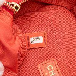 Pre Owned Chanel Matelasse Studs Coco Mark Chain Shoulder Bag In Red And Gold Lambskin