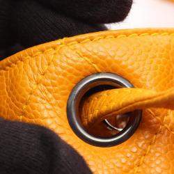 مملوكة مسبقًا حقيبة ظهر شانيل ماتلاس جلد العجل برتقالي