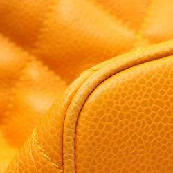 مملوكة مسبقًا حقيبة ظهر شانيل ماتلاس جلد العجل برتقالي