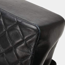 مملوكة مسبقًا Chanel Matelasse Coco Mark Handbag With Top Handles Black Lambskin