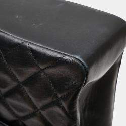 مملوكة مسبقًا Chanel Matelasse Coco Mark Handbag With Top Handles Black Lambskin
