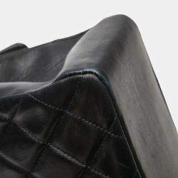 مملوكة مسبقًا Chanel Matelasse Coco Mark Handbag With Top Handles Black Lambskin