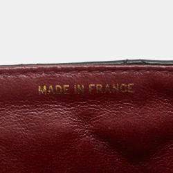 مملوكة مسبقًا Chanel Matelasse Coco Mark Handbag With Top Handles Black Lambskin