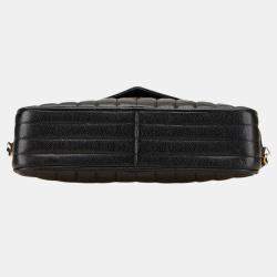 Pre Owned حقيبة كتف شانيل سلسلة مارك كوكو مادوموازيل جلد كافيار أسود