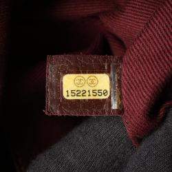 Pre Owned Chanel Matelasse Chain Tote Bag In Lambskin Leather Black