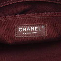 Pre Owned Chanel Matelasse Chain Tote Bag In Lambskin Leather Black