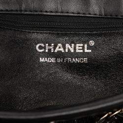 مملوكة مسبقًا Chanel Black CC Crochet Raffia Chain Tote