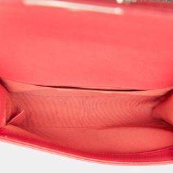 Pre Owned حقيبة شانيل قلاب بوي مبطنة كافيار أحمر صغير