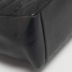 Pre Owned حقيبة يد شانيل "غراند شوبر" جلد كافيار أسود مبطن