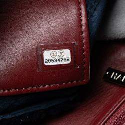 مملوكة مسبقًا Chanel Red Medium Tricolor CC Quilted Shearling Single Flap