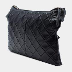 Pre Owned Chanel Black Quilted Lambskin Girl Shoulder Bag