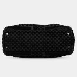 Pre Owned حقيبة إطار جانبي بحزام من شانيل CC أسود مخملي بفحص بارز