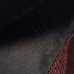 Pre Owned Chanel Reissue 2.55 227 Black Croc Effect Satin Flap Bag