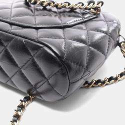 مملوكة مسبقًا Chanel Matelasse Shoulder Bag Lambskin Leather Black