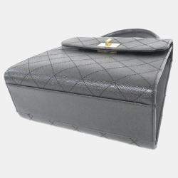 Pre Owned حقيبة شانيل جلد أسود