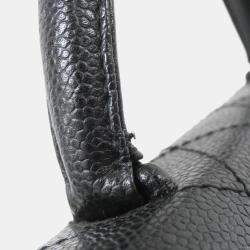 Pre Owned حقيبة شانيل جلد أسود