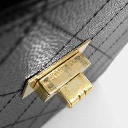 Pre Owned حقيبة شانيل جلد أسود