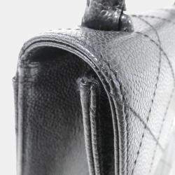 Pre Owned حقيبة شانيل جلد أسود