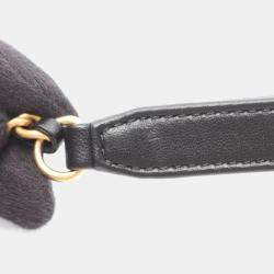 Pre Owned Chanel Matelasse Shoulder Bag Leather Beige Black