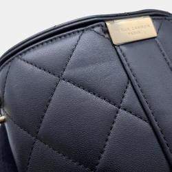 مملوكة مسبقًا Chanel Chain Shoulder Bag Coco Mark Matelasse Vanity Black