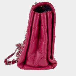 مملوكة مسبقًا Chanel Shoulder Bag Leather Metal Pink Red Silver