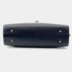 مملوكة مسبقًا حقيبة يد شانيل كوكو مارك ماتلاس فينيل رافيا سوداء