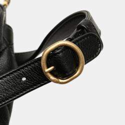 Pre Owned Chanel Coco Mark Matelasse Body Bag/Waist Bag/Pouch 2-Way Black Lambskin