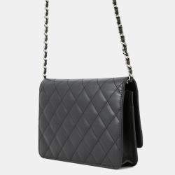 مملوكة مسبقًا محفظة سلسلة شانيل خط كامبون علامة كوكو سوداء